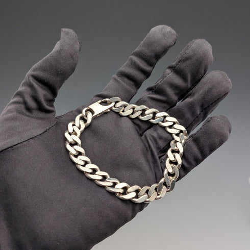 ヴィンテージ 純銀製 喜平型チェーン ブレスレット 32g